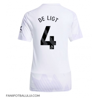 Manchester United Matthijs de Ligt #4 Tricou Fotbal Replică 2025-26 Femei Deplasare